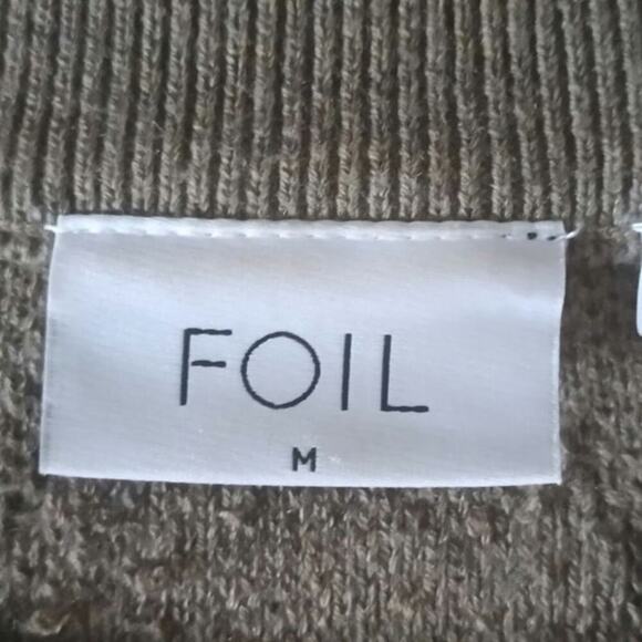 FOIL Crew Sweater Olive Green Unisex Medium - Picture 4 of 5